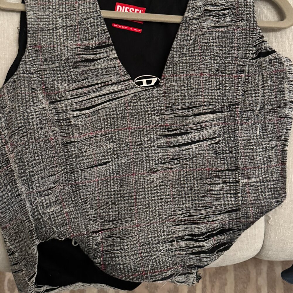 Diesel De-Laris top and Prince of wales check cotton skirt - Picture 6 of 7